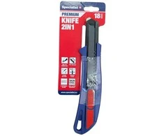 Peilis laužoma geležte 2-in-1, 18 mm, SPECIALIST+