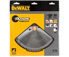 Pjov. diskas medienai DeWalt 260mmx30mm 80T