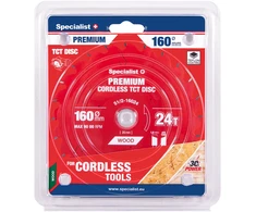 Pjovimo diskas Specialist+ LTW1602420-T; 160x20x1,0 mm; Z24; 15°