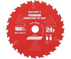 Pjovimo diskas 160x24Tx20mm, Demolition PREMIUM, SPECIALIST+