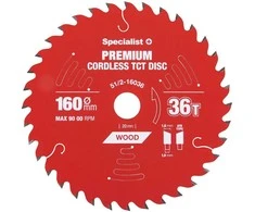 Pjovimo diskas 160x36Tx20mm, Cordless PREMIUM, SPECIALIST+