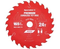 Pjovimo diskas 165x24Tx20mm, Cordless PREMIUM, SPECIALIST+
