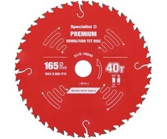 Pjovimo diskas 165x40Tx20mm, Demolition PREMIUM, SPECIALIST+