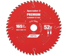 Pjovimo diskas 165x52Tx20mm, Aliuminio PREMIUM, SPECIALIST+