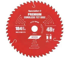 Pjovimo diskas 184x48Tx20/16mm, Cordless PREMIUM, SPECIALIST+