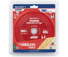 SPECIALIST+ pjovimo diskas Cordless 190x48Tx30mm