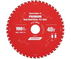 Pjovimo diskas 190x48Tx30mm, Multimaterial PREMIUM, SPECIALIST+