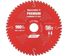 Pjovimo diskas 190x56Tx30mm, Aliuminio PREMIUM, SPECIALIST+