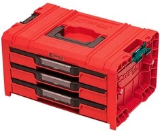 Q-Brick QBRICK PRO įrankių dėžė su 3 stalčiais 2.0 EXPERT Raudonas