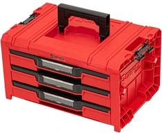 Q-Brick QBRICK PRO įrankių dėžė su 3 stalčiais 2.0 EXPERT Raudonas