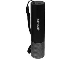 Rankinis žibintuvėlis 300lm, 3W, įkraunamas USB-C, juodas, ARCAS