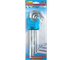 RICHMANN Ilgi šešiakampiai raktai 1,5 - 10 mm, 9 vnt.