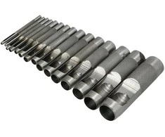 Skylių pramušėjų rinkinys, FASTER TOOLS, 12 vnt.