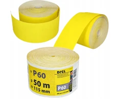 Šlifavimo popierius P60, 50 m ritinys, DREL