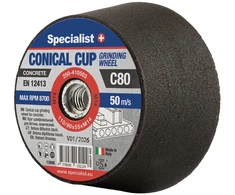 SPECIALIST+ betono šlif. taurė C80, 110/90x55xM14 mm