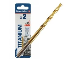 SPECIALIST+ metalo grąžtas TITAN, 2 mm, 2 vnt.