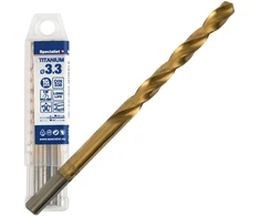 SPECIALIST+ metalo grąžtas TITAN, 3.3 mm, 10 vnt.