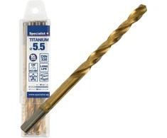 SPECIALIST+ metalo grąžtas TITAN, 5.5 mm, 10 vnt.