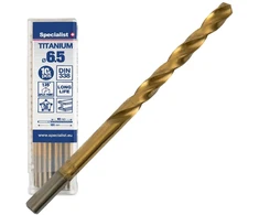 SPECIALIST+ metalo grąžtas TITAN, 6.5 mm, 10 vnt.
