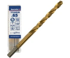 SPECIALIST+ metalo grąžtas TITAN, 6.5 mm, 10 vnt.