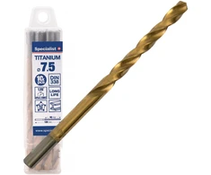 SPECIALIST+ metalo grąžtas TITAN, 7.5 mm, 10 vnt.