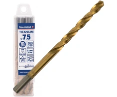 SPECIALIST+ metalo grąžtas TITAN, 7.5 mm, 10 vnt.