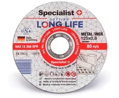 SPECIALIST+ metalo pj.diskas LONG LIFE, 125x0.8x22 mm