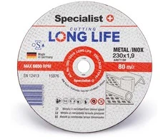 SPECIALIST+ metalo pj.diskas LONG LIFE, 230x1.9x22 mm
