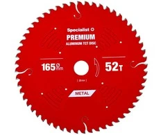 Pjovimo diskas 165x52Tx20mm, Aliuminio PREMIUM, SPECIALIST+