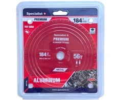 Pjovimo diskas 184x56Tx20/16mm, Aliuminio PREMIUM, SPECIALIST+