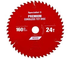 Pjovimo diskas 160x24Tx20mm, Cordless PREMIUM, SPECIALIST+