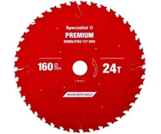 Pjovimo diskas 160x24Tx20mm, Demolition PREMIUM, SPECIALIST+