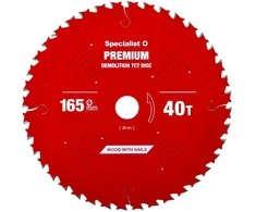 Pjovimo diskas 165x40Tx20mm, Demolition PREMIUM, SPECIALIST+