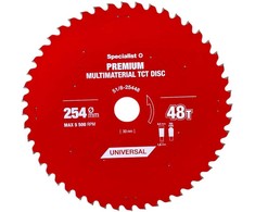 Pjovimo diskas 254x48Tx30mm, Multimaterial PREMIUM, SPECIALIST+