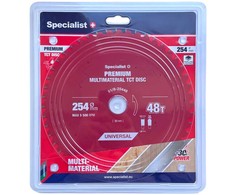 Pjovimo diskas 254x48Tx30mm, Multimaterial PREMIUM, SPECIALIST+
