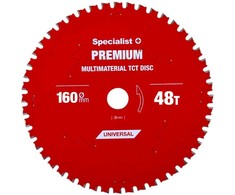 Pjovimo diskas 160x48Tx20mm, Multimaterial PREMIUM, SPECIALIST+