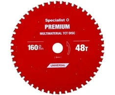 Pjovimo diskas 160x48Tx20mm, Multimaterial PREMIUM, SPECIALIST+