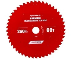 Pjovimo diskas 260x60Tx30mm, Multimaterial PREMIUM, SPECIALIST+