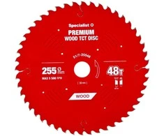 Pjovimo diskas 255x48Tx30mm, Wood PREMIUM, SPECIALIST+