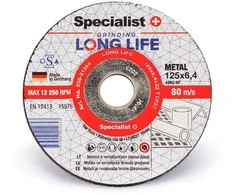 SPECIALIST+ šlif. diskas LONG LIFE, 125x6.4x22 mm