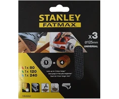 Stanley Šlif. tinklelių rink. VELCRO 125 mm