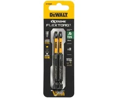 Sukimo antgaliukai FLEXTORQ T25 89 mm, DeWALT, 2 vnt.
