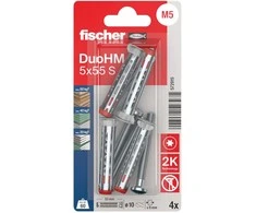 Tuščiavidurių konstrukcijų kaištis DuoHM 5x55 S PH TX, Fischer, 4 vnt.