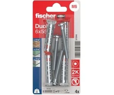Tuščiavidurių konstrukcijų kaištis DuoHM 6x55 S PH TX, Fischer, 4 vnt.