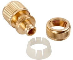 Xtline Žalvarinė jungtis su STOP mech. 1/2"
