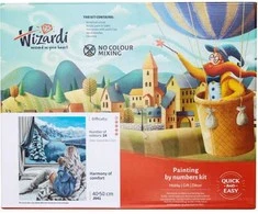Tapyba pagal numerius Wizardi Beldizart Rinkinys "Tapykite paveikslą pagal numerius" "Dušas" 40x50 cm W034 0326