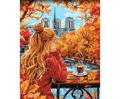 Tapyba pagal numerius Wizardi Beldizart Paint by Numbers rinkinys "Rudens akimirkos" 40x50 cm W064 0125