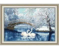 Zolotoe Runo Beldizart Kryželiu siuvinėjimo rinkinys "Baltos gulbės" 27.4x41.9 cm S/LP036