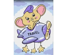 Tapyba pagal numerius Wizardi Beldizart Dažymas pagal skaičius rinkinys Pilot Mouse 13x16 cm MINI159
