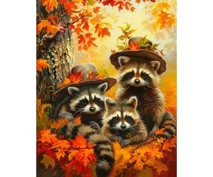 Beldizart Deimantinė tapyba su porėmiu "Meškėnų trio" 40x50 cm DP426